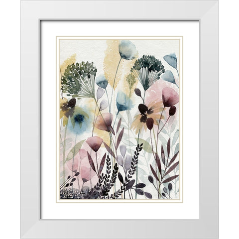 Watercolor Wildflower II White Modern Wood Framed Art Print with Double Matting by Popp, Grace