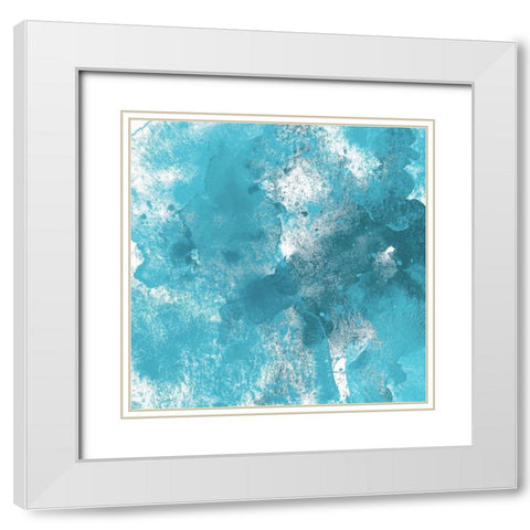 Cool Contemplation I White Modern Wood Framed Art Print with Double Matting by Saunders, Alonzo