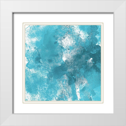 Cool Contemplation I White Modern Wood Framed Art Print with Double Matting by Saunders, Alonzo