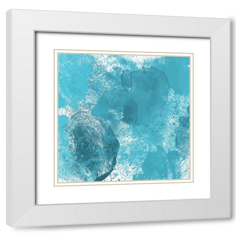 Cool Contemplation II White Modern Wood Framed Art Print with Double Matting by Saunders, Alonzo
