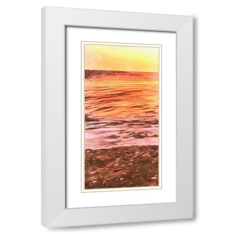 Days End II White Modern Wood Framed Art Print with Double Matting by Saunders, Alonzo