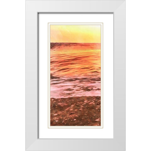 Days End II White Modern Wood Framed Art Print with Double Matting by Saunders, Alonzo