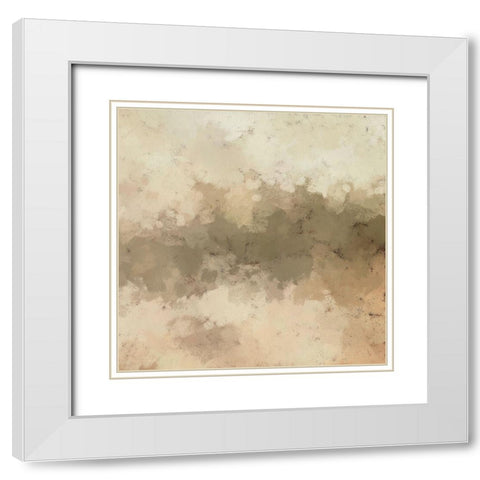 Freeform I White Modern Wood Framed Art Print with Double Matting by Saunders, Alonzo