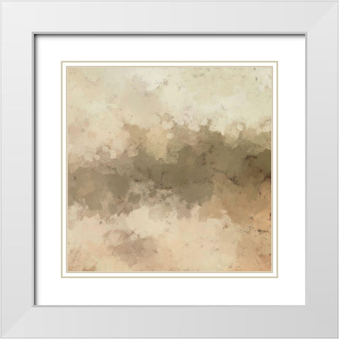 Freeform I White Modern Wood Framed Art Print with Double Matting by Saunders, Alonzo