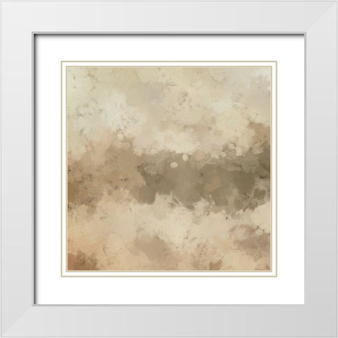 Freeform II White Modern Wood Framed Art Print with Double Matting by Saunders, Alonzo