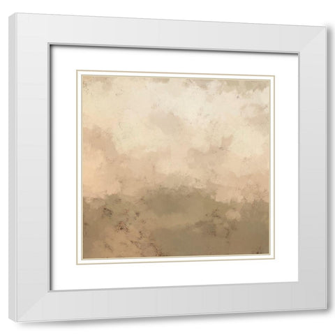 Freeform III White Modern Wood Framed Art Print with Double Matting by Saunders, Alonzo