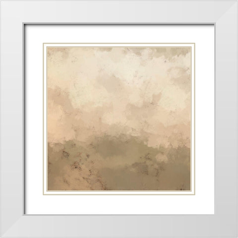Freeform III White Modern Wood Framed Art Print with Double Matting by Saunders, Alonzo
