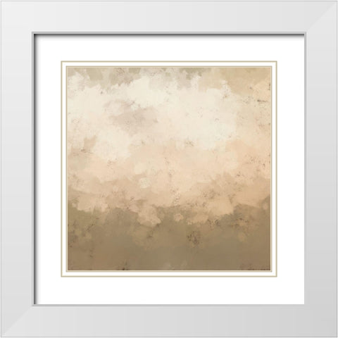 Freeform IV White Modern Wood Framed Art Print with Double Matting by Saunders, Alonzo