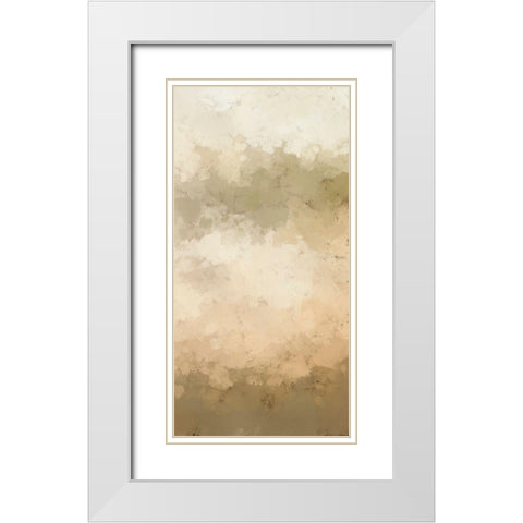 Freeform V White Modern Wood Framed Art Print with Double Matting by Saunders, Alonzo