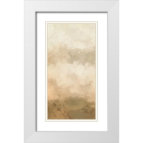 Freeform VI White Modern Wood Framed Art Print with Double Matting by Saunders, Alonzo