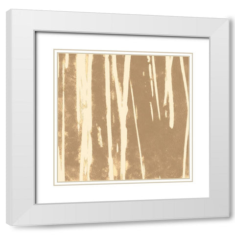 Neutral Paths I White Modern Wood Framed Art Print with Double Matting by Saunders, Alonzo