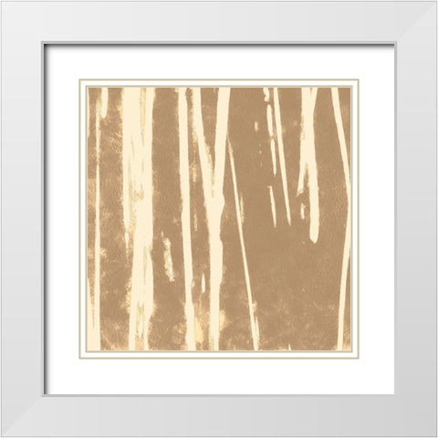 Neutral Paths I White Modern Wood Framed Art Print with Double Matting by Saunders, Alonzo