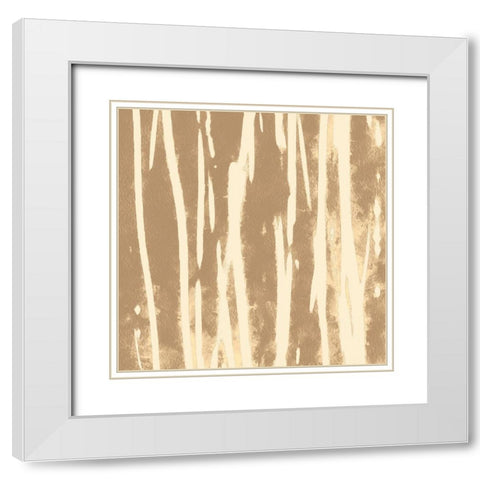 Neutral Paths II White Modern Wood Framed Art Print with Double Matting by Saunders, Alonzo
