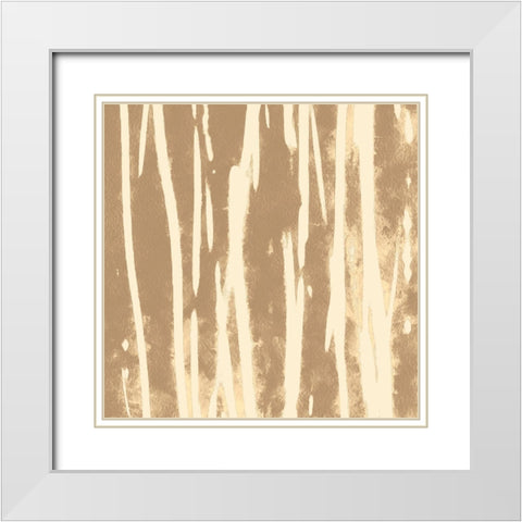 Neutral Paths II White Modern Wood Framed Art Print with Double Matting by Saunders, Alonzo