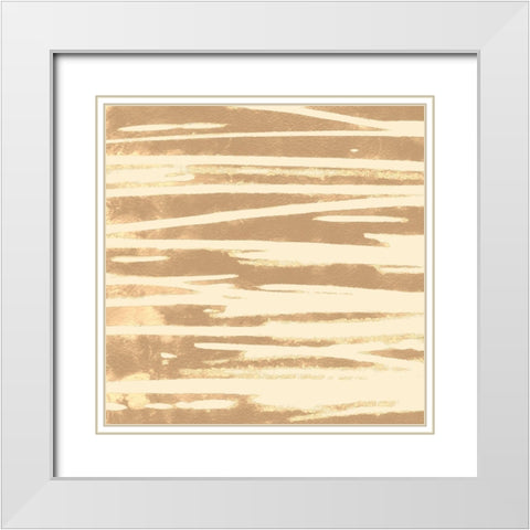 Neutral Paths III White Modern Wood Framed Art Print with Double Matting by Saunders, Alonzo