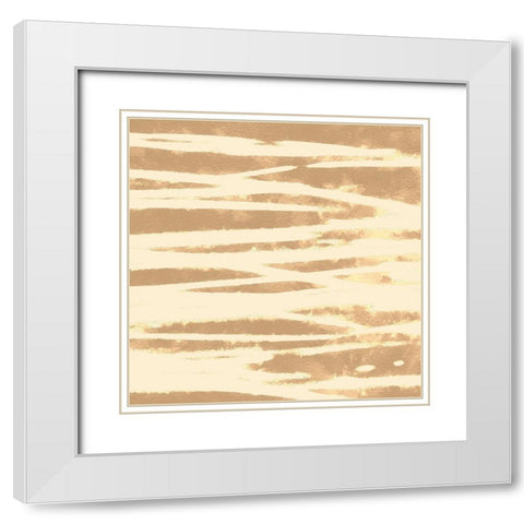Neutral Paths IV White Modern Wood Framed Art Print with Double Matting by Saunders, Alonzo