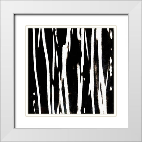 Streaking Paths I White Modern Wood Framed Art Print with Double Matting by Saunders, Alonzo