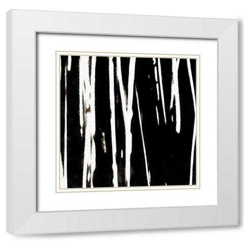 Streaking Paths II White Modern Wood Framed Art Print with Double Matting by Saunders, Alonzo