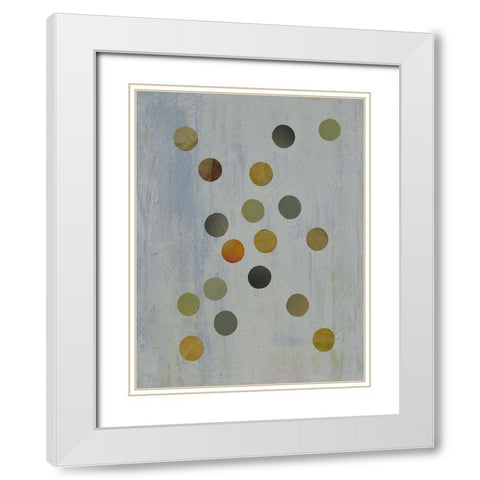 Circles Too I White Modern Wood Framed Art Print with Double Matting by Avondet, Natalie