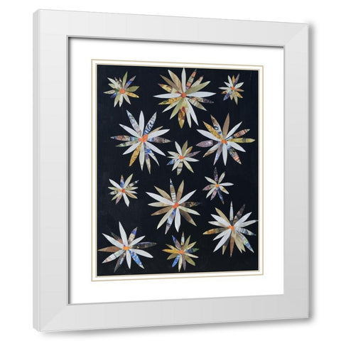 Starburst Too I White Modern Wood Framed Art Print with Double Matting by Avondet, Natalie