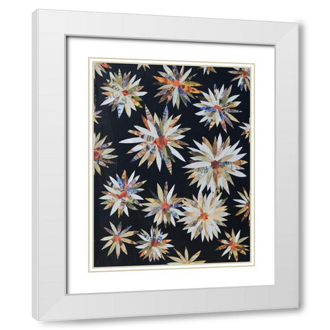 Starburst Too II White Modern Wood Framed Art Print with Double Matting by Avondet, Natalie
