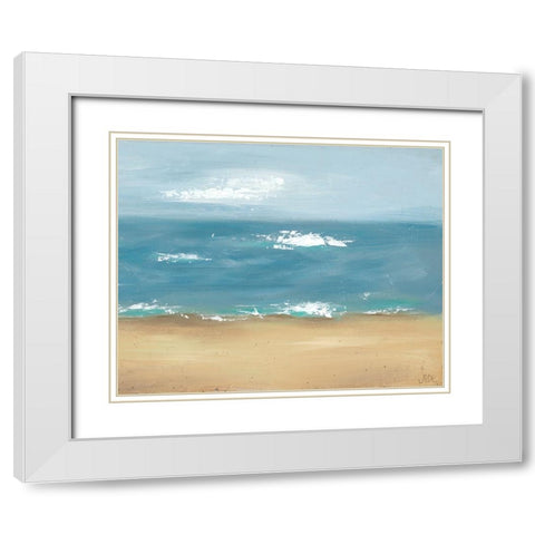 By the Beach II White Modern Wood Framed Art Print with Double Matting by Reynolds, Jade