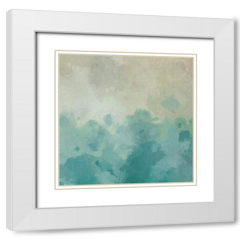Summers Calm I White Modern Wood Framed Art Print with Double Matting by Saunders, Alonzo