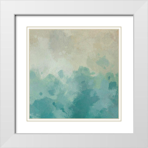 Summers Calm I White Modern Wood Framed Art Print with Double Matting by Saunders, Alonzo