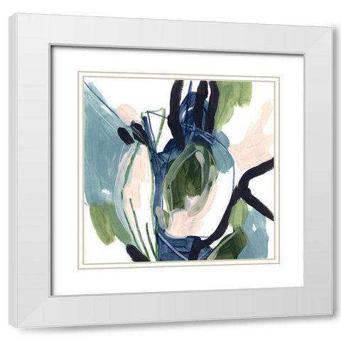 Stratagem II White Modern Wood Framed Art Print with Double Matting by Vess, June Erica
