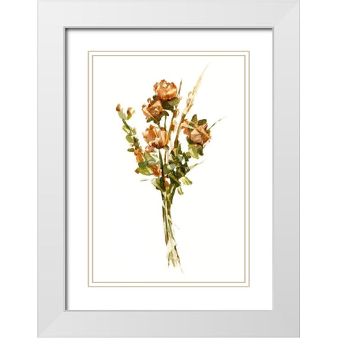 Autumn Roses II White Modern Wood Framed Art Print with Double Matting by Harper, Ethan