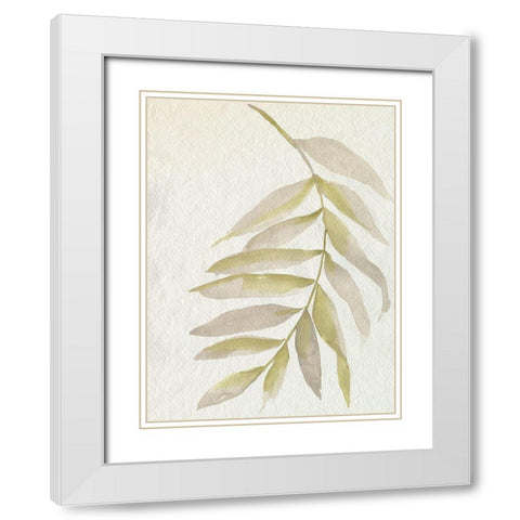 Whispering Palm I White Modern Wood Framed Art Print with Double Matting by Goldberger, Jennifer