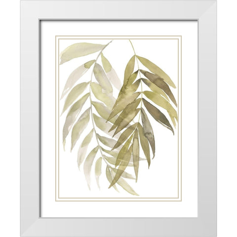 Palm Embrace I White Modern Wood Framed Art Print with Double Matting by Goldberger, Jennifer