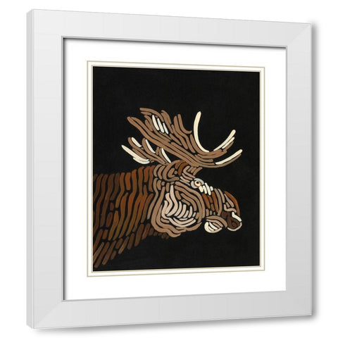 Forest Dweller I White Modern Wood Framed Art Print with Double Matting by Moore, Regina