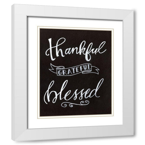 Inspired By II White Modern Wood Framed Art Print with Double Matting by Moore, Regina