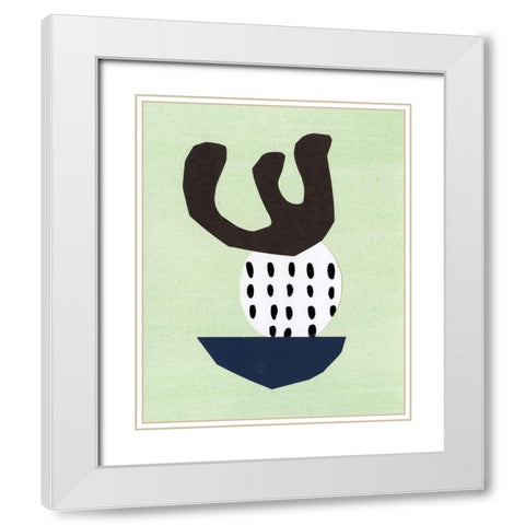 Quirks II White Modern Wood Framed Art Print with Double Matting by Stramel, Renee W.