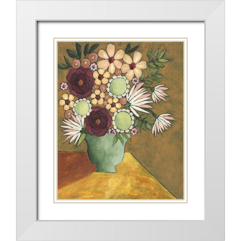 Table Arrangement I White Modern Wood Framed Art Print with Double Matting by Moore, Regina