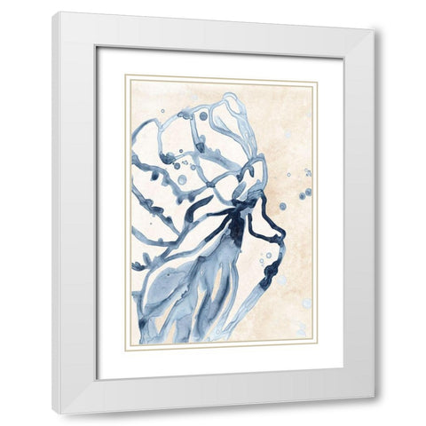 Water Shells I White Modern Wood Framed Art Print with Double Matting by Vess, June Erica