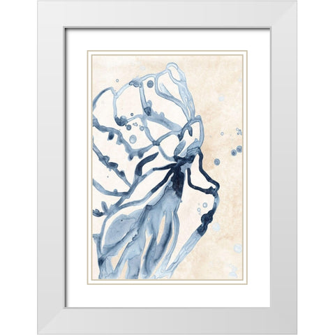 Water Shells I White Modern Wood Framed Art Print with Double Matting by Vess, June Erica