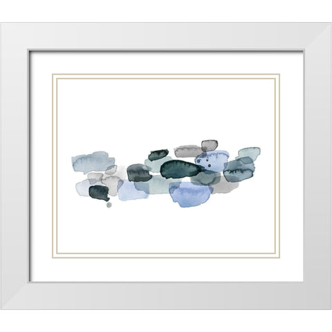 River Droplets I White Modern Wood Framed Art Print with Double Matting by Popp, Grace