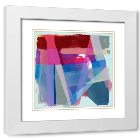 Drifter II White Modern Wood Framed Art Print with Double Matting by Cartissi
