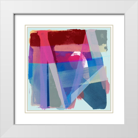 Drifter II White Modern Wood Framed Art Print with Double Matting by Cartissi