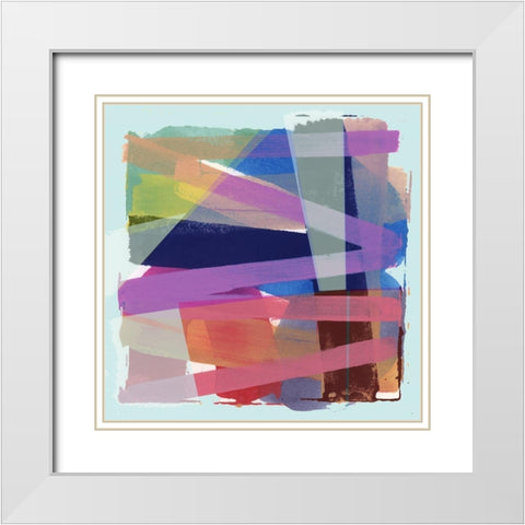 Drifter III White Modern Wood Framed Art Print with Double Matting by Cartissi