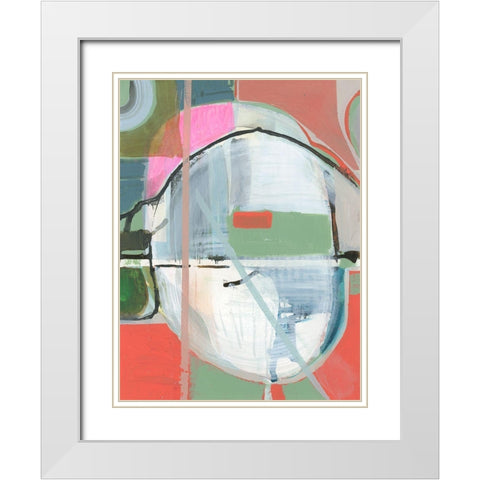 Collage I White Modern Wood Framed Art Print with Double Matting by Cartissi