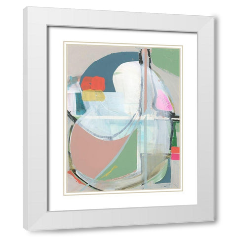 Collage II White Modern Wood Framed Art Print with Double Matting by Cartissi