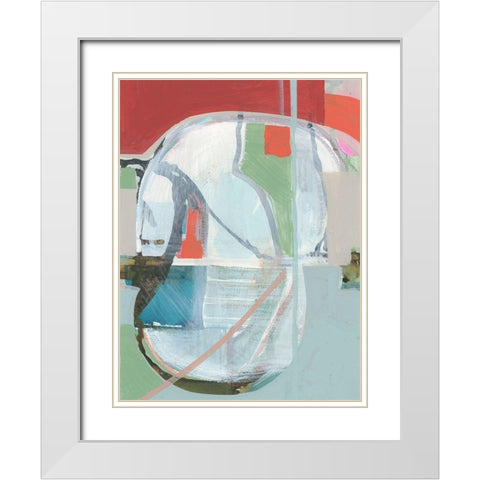 Collage IV White Modern Wood Framed Art Print with Double Matting by Cartissi