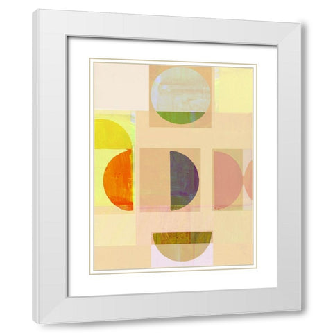 Demi I White Modern Wood Framed Art Print with Double Matting by Cartissi