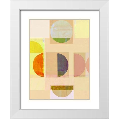Demi I White Modern Wood Framed Art Print with Double Matting by Cartissi