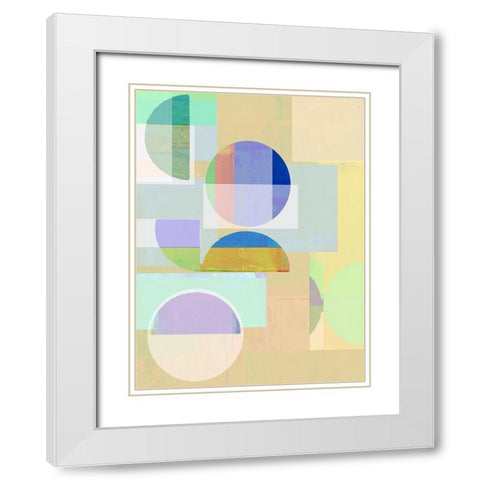 Demi IV White Modern Wood Framed Art Print with Double Matting by Cartissi