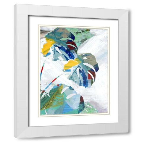 Monstera X White Modern Wood Framed Art Print with Double Matting by Cartissi