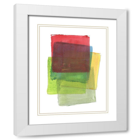 Graphene II White Modern Wood Framed Art Print with Double Matting by Cartissi
